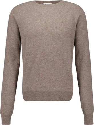 Saint Laurent Luxe Cashmere Sweater in Taupe Grey - Heren - Cashmere truien - Grijs - L - Kasjmier - Truien & Vesten