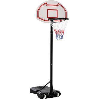 HOMCOM Homcom - Canasta De Baloncesto De Pie Ajustable De 194-249 Cm Con Base Rellenable De Agua 30 Kg O Arena 35 Kg Y Ruedas De Transporte Para Ni&ntilde;os Y Adul