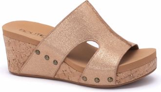 Corkys Footwear Womens Casual Wedge Sandals In Rose Gold