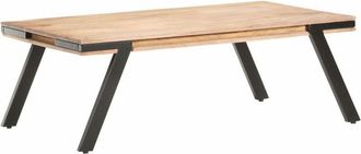 vidaXL Mesa De Centro Madera Maciza De Mango 114x65x40 Cm Vidaxl