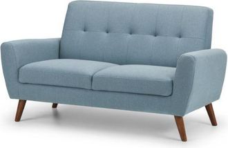 Julian Bowen Monza Sofa 2 Seater Compact Retro 1.5m Blue - Julian Bowen | TJ Hughes