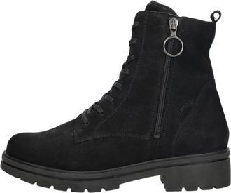 Waldl&auml;ufer K-Zoe Veterlaarzen - Dames - Veterlaarzen - Zwart - 37 EU - Leer - Schoenen