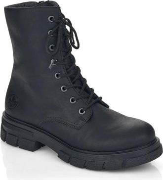 Rieker Gesloten Booties - Dames - Veterlaarzen - Zwart - 36 EU - Schoenen