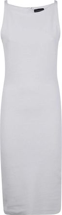 Emporio Armani Mouwvloze Schede Jurk - Dames - Casual kleedjes - Wit - M - Leer - Kleedjes