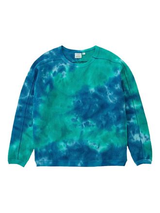 Gramicci tie-dye crew-neck long-sleeve sweatshirt - men - Fabric - S - Blue