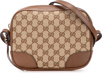 Gucci Pre-owned Womens Gg Canvas Crossbody Bag - Tan Textile - One Size