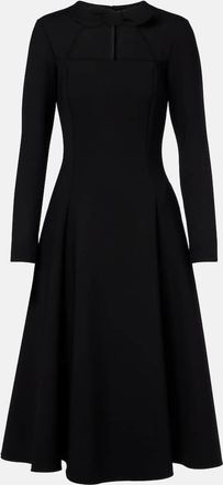 Oscar De La Renta Abito midi in misto lana con cut-out