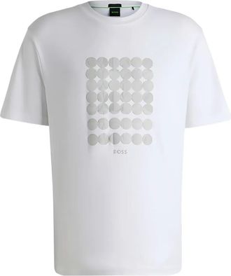 HUGO BOSS Gestreept T-shirt - Wit