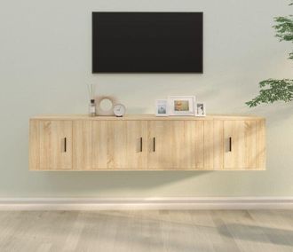 vidaXL Vidaxl - Set di Mobili Porta tv 3 pz Rovere Sonoma in Legno Multistrato