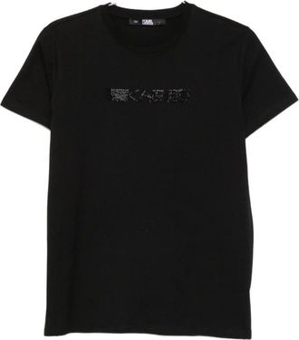 Karl Lagerfeld Dames, Tops, Zwart, Maat: XL Katoen