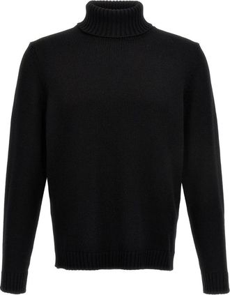 Zanone Turtleneck Trui - Heren - Coltruien - Zwart - L - Truien & Vesten