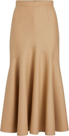 Patou mermaid midi skirt - women - Polyamide/RWS Virgin Wool/Viscose - 38 - Neutrals