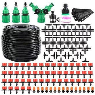 OEM Sistema De Riego Por Goteo De 204 Piezas, Kit De Riego Por Goteo De 6,35 Mm, Kit De Equipos De Riego Autom&aacute;tico Para Invernadero, Parterre, Patio Y C&eacute;