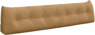 vidaXL Coj&iacute;n De Espalda Marr&oacute;n 200 X 24 X 50 Cm Terciopelo Vidaxl