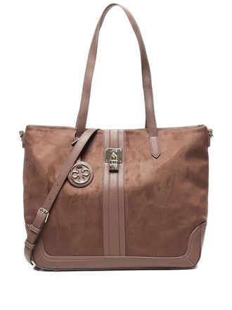 V° 73 Georgia padlock suede shoulder bag - Brown