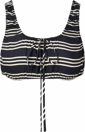 WeWoreWhat Scrunchie Crop Top in Dk Navy/offwh at Nordstrom, Size Xx-Large