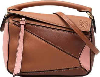 Loewe Pre-owned Loewe Mini Tricolor Calfskin Puzzle Satchel Ladies XDW8V0OWDG88W5DE