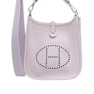 Herm&egrave;s Pre-owned Taurillon Clemence Evelyne TPM - Dames - Pre-owned - Paars - Maat: ONE Size Leer