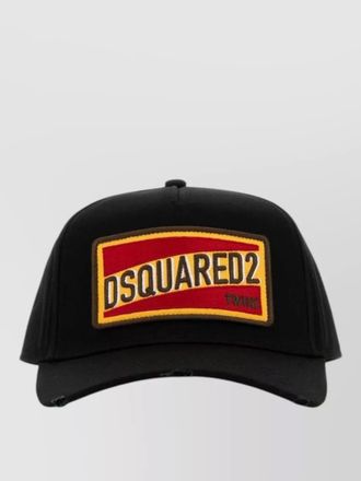 Dsquared2 cotton baseball cap curved brim design