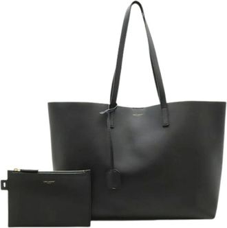 Saint Laurent Pre-owned Tote Bags, female, Black, Size: ONE SIZE Pre-owned Leather Shoulder Bag