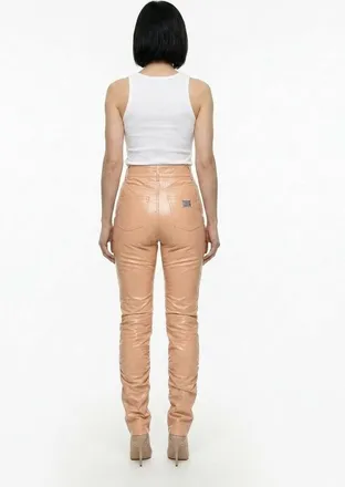 Dolce & Gabbana Leather Trousers - Pink