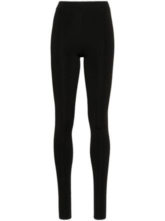 Fabiana Filippi high-waist ribbed-knit leggings - Black