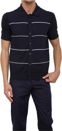 PESERICO Klassiek Polo Shirt voor Mannen - Heren - Vesten - Blauw - L - Katoen - Truien & Vesten