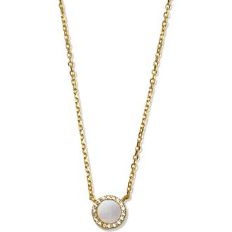 Argento Vivo Mother-of-Pearl Circle Pendant Necklace in Gold at Nordstrom Rack