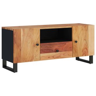 Berkfield Home TV Cabinet 105x33.5x46 cm Solid Wood Acacia&Engineered Wood in Brown