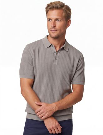 Gentiluomo Poloshirt Gentiluomo bruin 3 hals normale fit
