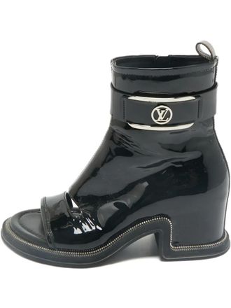 Louis Vuitton patent-leather ankle boots - Black