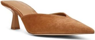 Steve Madden Mod Pointed Toe Mule Pump in Chestnut Suede at Nordstrom, Size 5.5