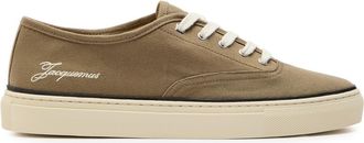 Jacquemus Les Fefe Logo-embroidered Canvas Sneakers - Khaki - 38 (IT38 / UK5)