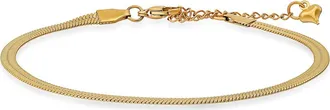 HMY Jewelry 18K Gold Plated Stainless Steel Snake Chain Anklet in Yellow at Nordstrom Rack