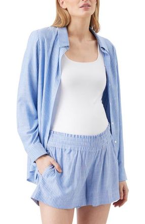 Ripe Abby Stripe Shirt in Blue /White at Nordstrom, Size X-Small Au