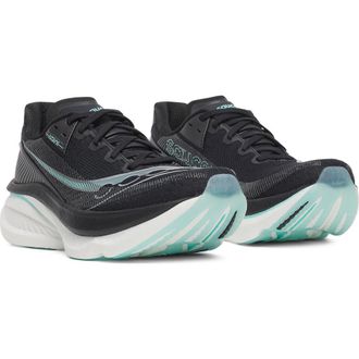 Saucony Endorphin Azura Running Shoe in Black/Aqua at Nordstrom, Size 11.5