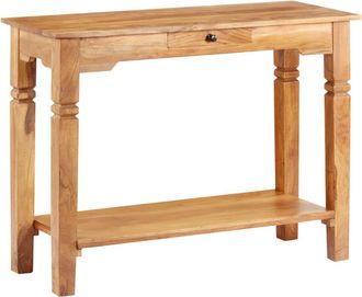 vidaXL Mesa Consola De Madera Maciza De Acacia 100x40x76 Cm Vidaxl