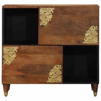 Berkfield Home Media Storage Cabinets & Racks Honey brown Solid wood Medium