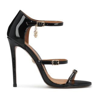 Kazar Lakleren Stiletto Sandalen - Dames - Schoenen - Zwart - Maat: 38 EU Leer