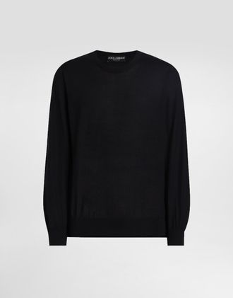 Dolce & Gabbana Cashmere Pullover - Man Sweaters And Cardigans Blue 60