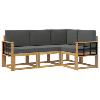 vidaXL Conjunto De Sof&aacute;s De Exterior 4 Pcs Blanco Y Antracita Vidaxl