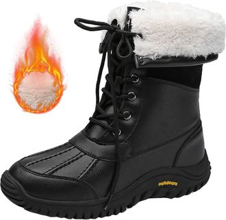 Generic Snow Boots Women Size 9 WomenS Snow Boots Knee High Chunky Heel Closure Comfortable Classic Walking Booties For Women Garden