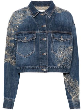 Isabel Marant Isleya cropped denim jacket - Blue