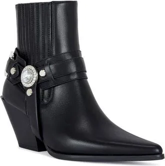 Azalea Wang Lenkov Moto Boot in Black at Nordstrom, Size 7.5