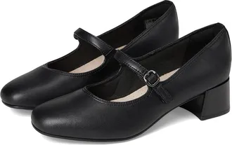 Clarks Iridessa Rae High Womens Heels Black Leather : 6.5 B - Medium