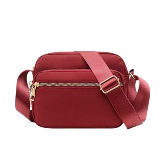 Generic Women Classic Small Nylon Crossbody Bag Phone Purse Ladies Lightweight Messenger Shoulder Bag over The Shoulder Bags for Women (Red, One Size)