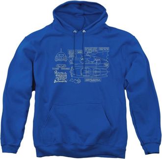 Gildan Batman Batmobile Adult Pull Over Hoodie / Hooded Sweatshirt