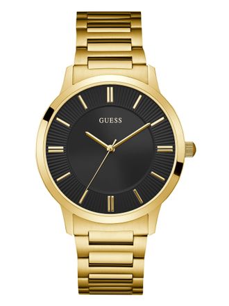 Guess Gold-Tone and Black Analog Watch