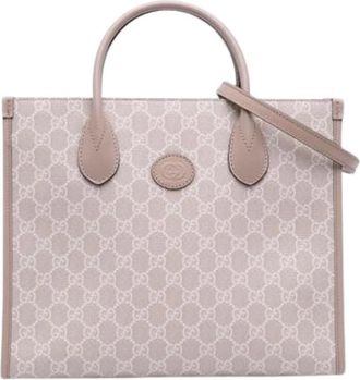 Gucci Pre-owned Tote Bags, female, Beige, Size: ONE SIZE Pre-owned Satchel