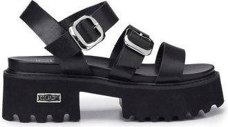 Cult Glam-Rock Zwarte Sandaal - Dames - Sandalen met hakken - Zwart - 39 EU - Schoenen
